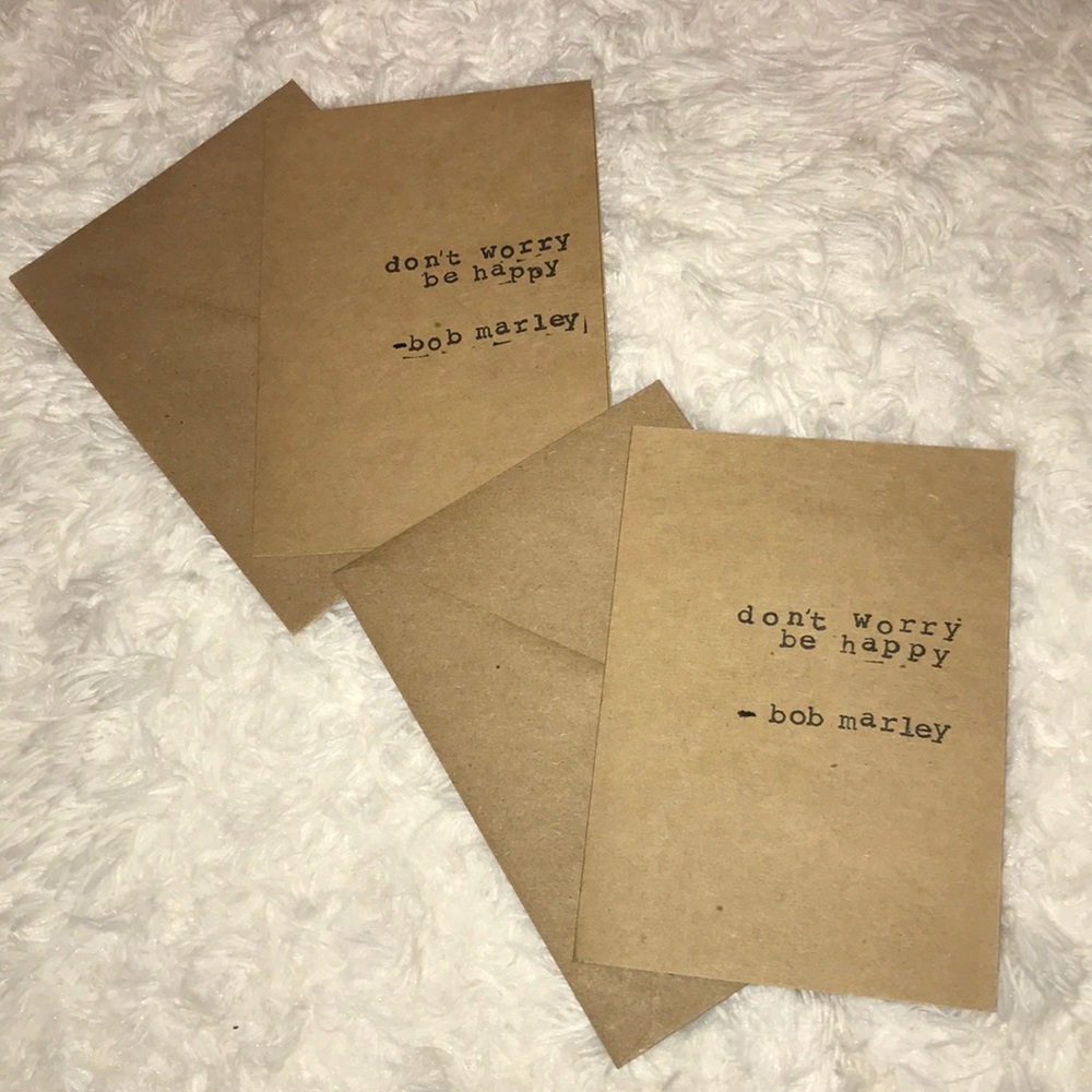 blank eko “Don’t worry be happy” card